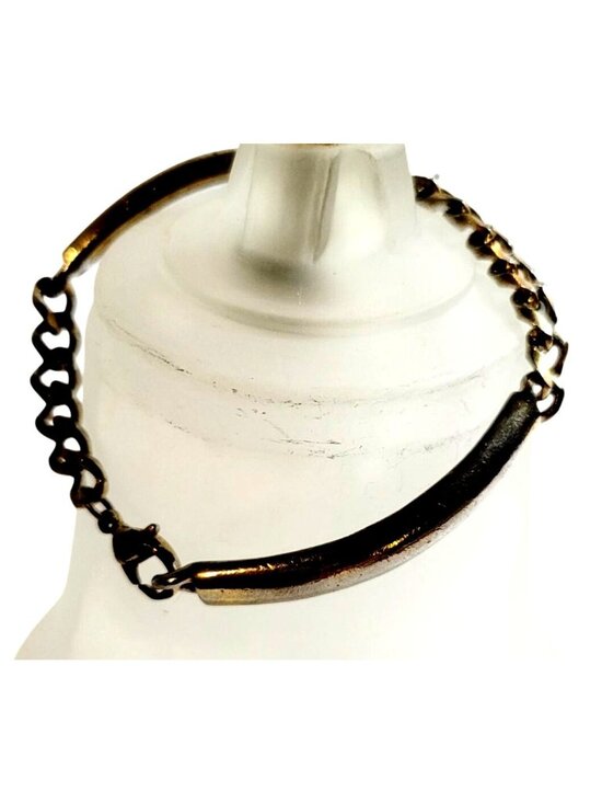 Maison Margiela Jewelry - Possible Maison Margiela Chain ID Bracelet Brass w Polished Silver Overlay 2 Bar